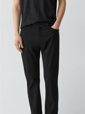 Theory Baxter Black Straight-Leg Pants 29